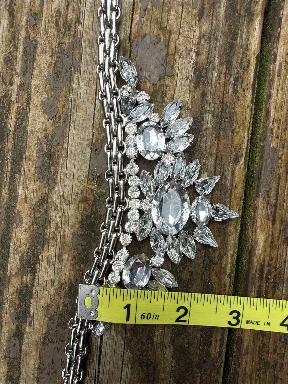 Source Unknown Silver-Tone Crystal Statement Necklace - Picture 8 of 9